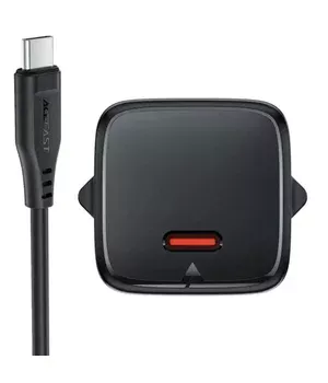 СЗУ Acefast A118 PD30W GaN (1USB-C) + кабель Type-C to Lightning Black