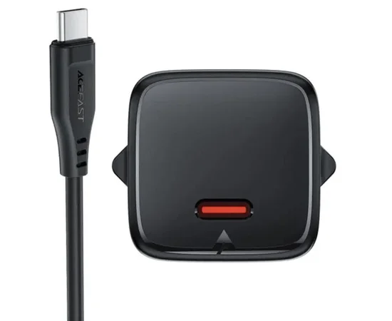 СЗУ Acefast A118 PD30W GaN (1USB-C) + кабель Type-C to Lightning Black