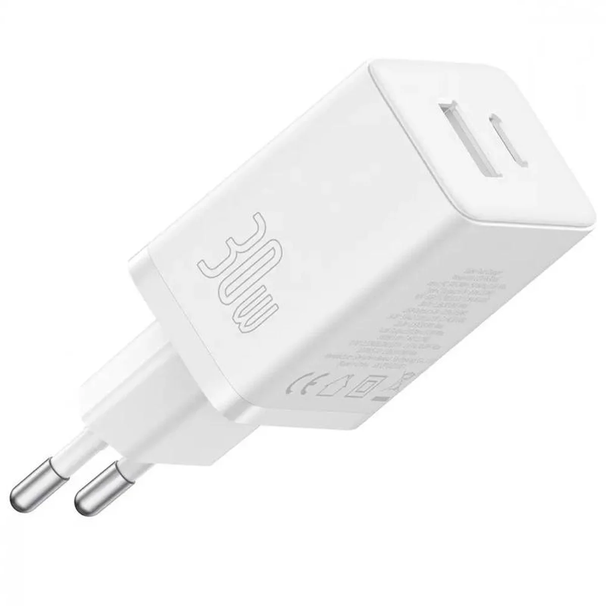 СЗУ Baseus Cube Pro Fast Charger PD30W (1USB-A/1C) (P10111404) Moon White