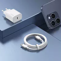 СЗУ Usams US-CC226 Kit-Yi Ser. 20W (1USB-C) + кабель Type-C to Type-C White