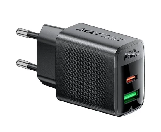 СЗУ Acefast A98 PD30W+QC3.0 GaN (1USB-A/1C) Black