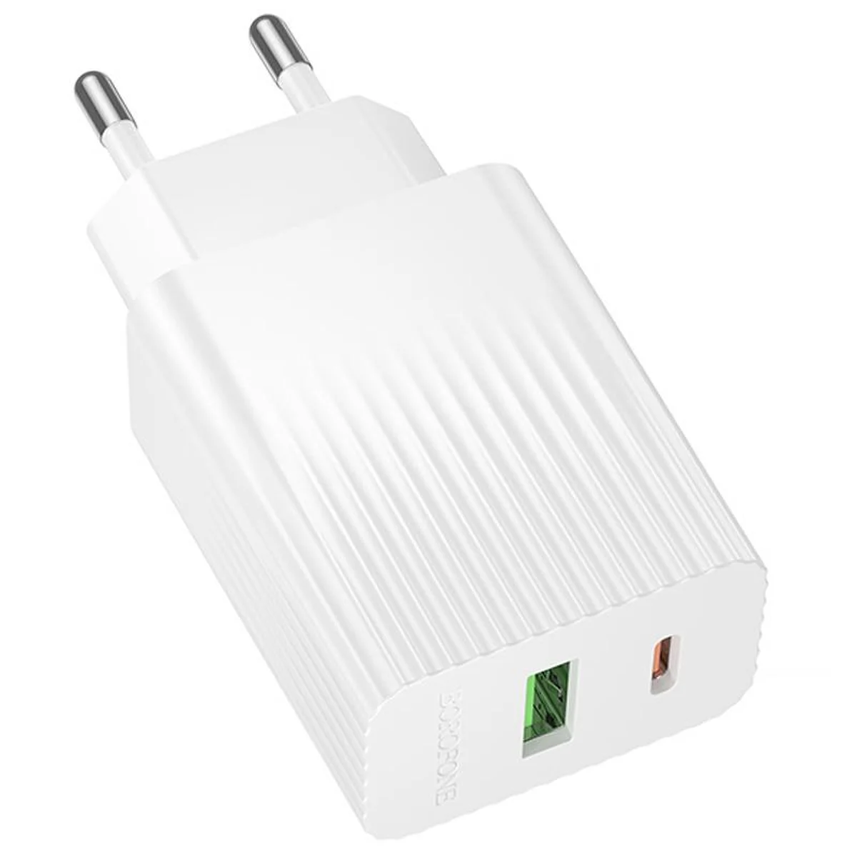 СЗУ Borofone BAS76A Source PD30W+QC3.0 (1USB-A/1C) White