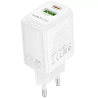 СЗУ Borofone BN27 Fuente PD20W+QC3.0 (1USB-A/1C) White