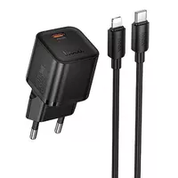 СЗУ Hoco N66 Ingenious PD35W (1USB-C) + кабель Type-C to Lightning Black