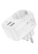 СЗУ Hoco AC26 Changer Outlet Extender 20W (2USB-A/1C/1Socket) White