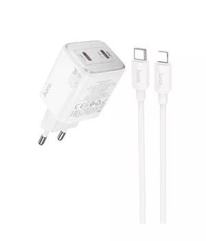 СЗУ Hoco N42 Elogiado 2C PD45W + Type to Lightning White