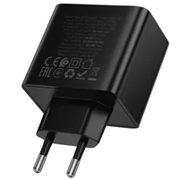 СЗУ Borofone BAS16A Erudite PD45W+QC3.0 (1USB-A/1C) Black