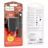 СЗУ HOCO CS13A Ocean PD20W (1USB-C) + Type-C to Type-C Black