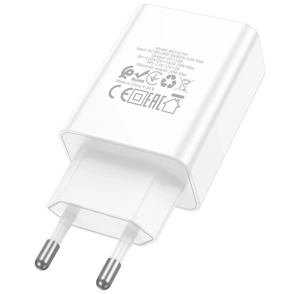СЗУ Borofone BA21A Pro Long journey PD20W (1USB-C) White