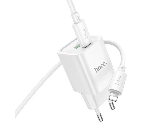 СЗУ Hoco C149A Charm PD30W+QC3.0 + Type-C to Lightning White