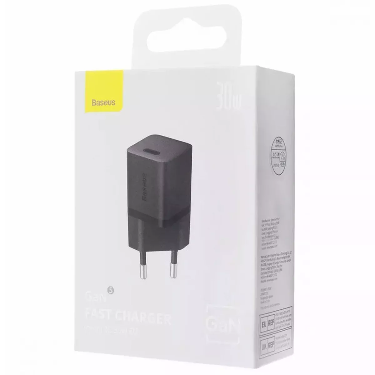 СЗУ Baseus GaN5 Fast Charger (mini) 1C 30W (CCGN070) Black