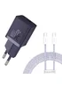 СЗУ Baseus GaN5 Fast Charger (mini) 30W (1USB-C) + кабель Type-C to Type-C (P10110902) Midnight Purple