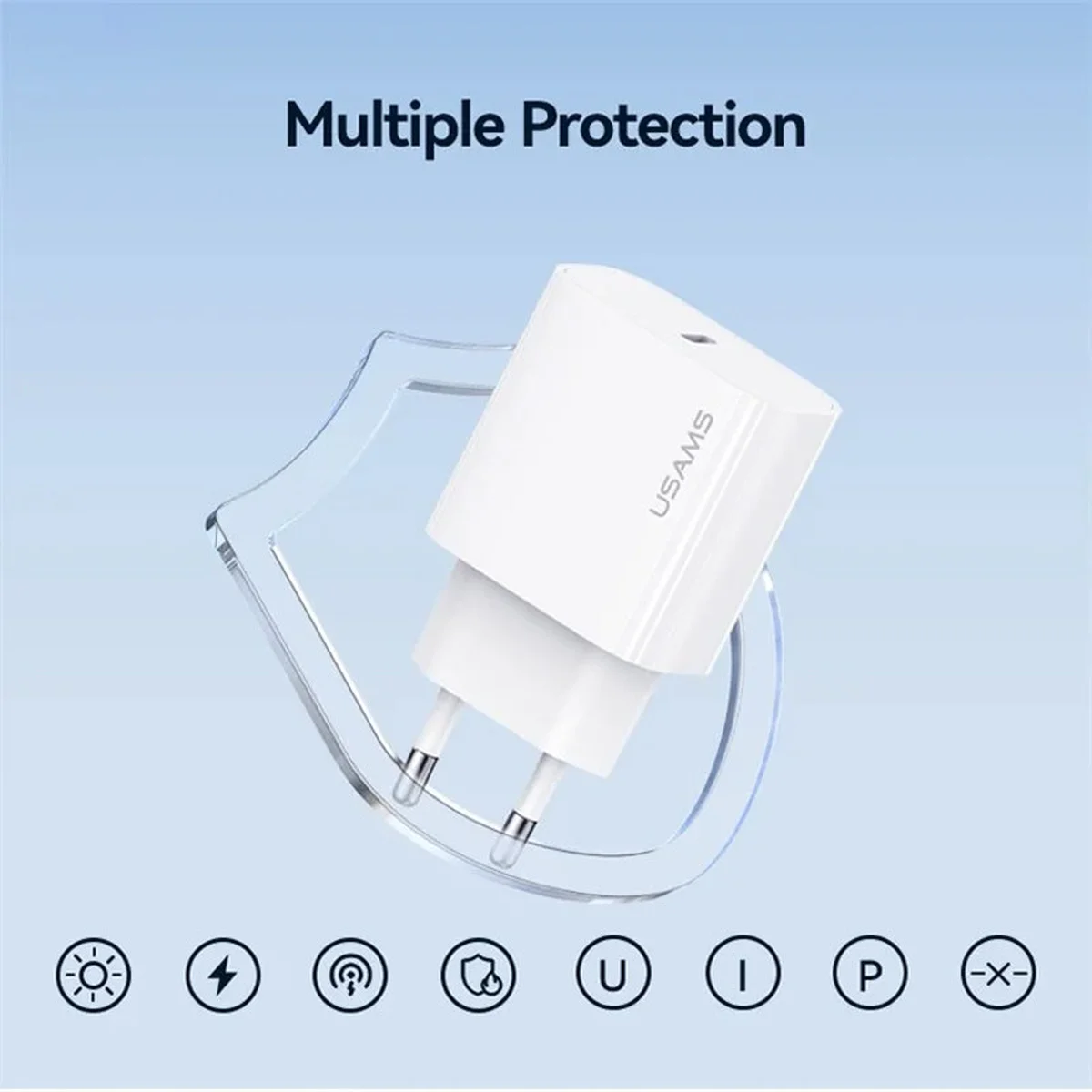 СЗУ Usams US-OYXLTZ02 CC226 PD20W + SJ712 30W Type-C to Lightning Yi Series White