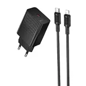 СЗУ Borofone BAS75A Source PD30W (1USB-C) + кабель Type-C to Lightning Black