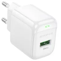 СЗУ Borofone BAS42A Potential QC3.0 (1USB-A) White