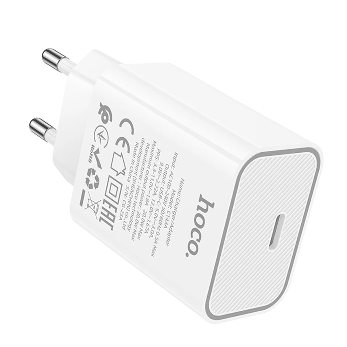 СЗУ Hoco C143A Benefit PD20W (1USB-C) White