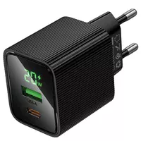 СЗУ Hoco CS83A Excellent with digital display PD20W+QC3.0 (1USB-A/1C) Black