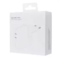 СЗУ 35W Dual Power Adapter for Apple (2USB-C) (AAA) (box) White
