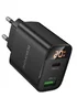 СЗУ Borofone BA96A Ilustre with digital display PD20W+QC3.0 (1USB-A/1C) Black