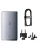 СЗУ Baseus GaN5 Pro Ultra-Slim 65W Type-C+USB + Type-C to Type-C 100W (1m) (CCGP15011) Gray