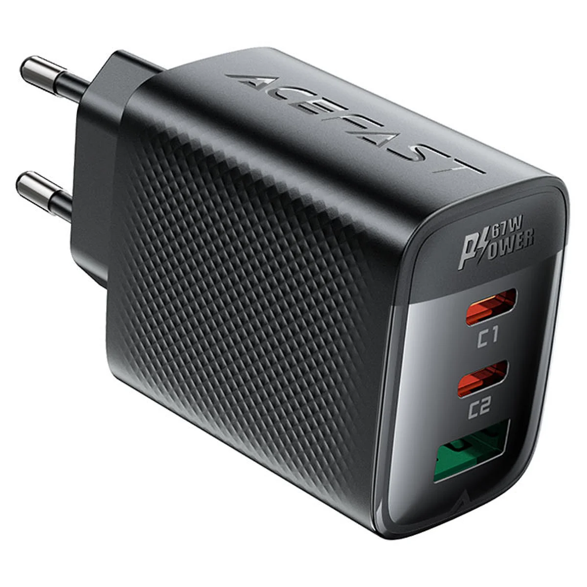 СЗУ Acefast A108 GaN PD67W (1USB-A/2C) Black
