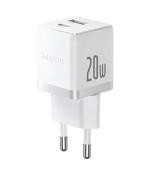 СЗУ Baseus Palm Fast Charger 20W (1USB-A/1C) (P10111608) Moon White