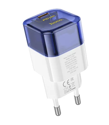 СЗУ Hoco C125A Transparent 1C PD20W Transparent blue