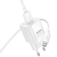 СЗУ Hoco C145A Charm QC3.0 18W (1USB-A) + кабель USB to MicroUSB White