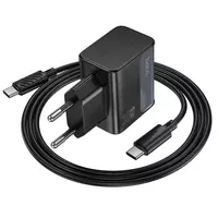 СЗУ Hoco CS73A Star Speed PD30W+QC3.0 (1USB-A/1C) + кабель Type-C to Type-C Midnight Black