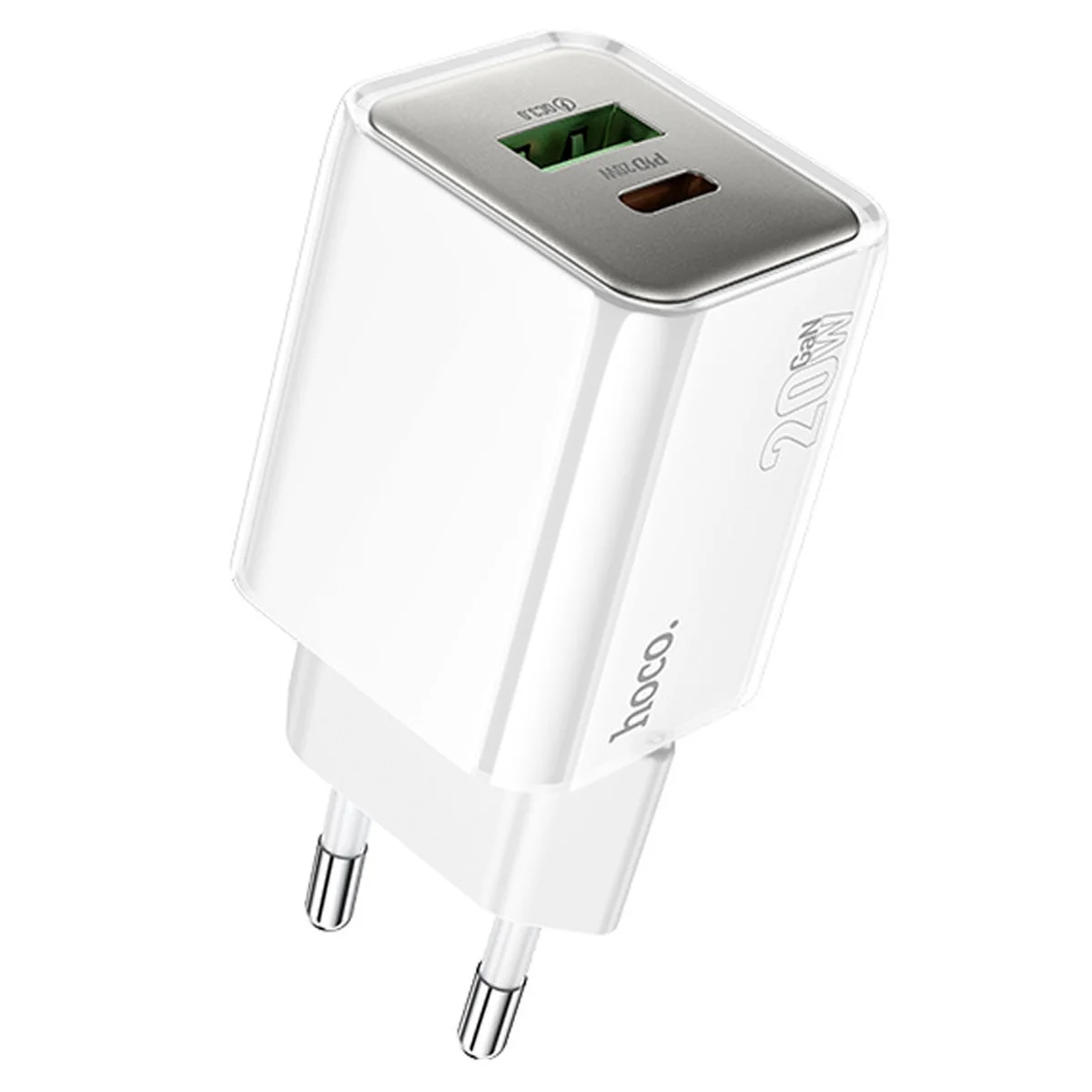 СЗУ Hoco N46 Glorious PD20W+QC3.0 (1USB-A/1C) White