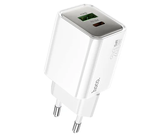 СЗУ Hoco N46 Glorious PD20W+QC3.0 (1USB-A/1C) White