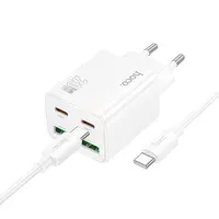 СЗУ Hoco N55 Fundador PD20W four-port (2USB-A/2C) + Type-C to Type-C White