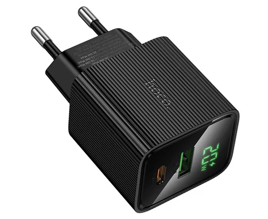 СЗУ Hoco CS83A Excellent with digital display PD20W+QC3.0 (1USB-A/1C) Black