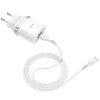 СЗУ Hoco C12Q Smart QC3.0 3A (1USB-A) + кабель USB to MicroUSB Білий