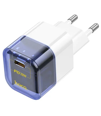 СЗУ Hoco C125A Transparent 1C PD20W Transparent blue