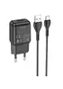 СЗУ Hoco C96A (1USB/2.1A) + кабель USB to Type-C Black