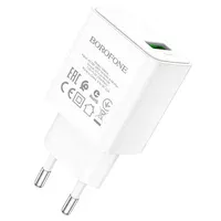 СЗУ Borofone BA66A QC3.0 (1USB-A) White