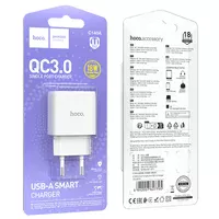 СЗУ Hoco C140A Smart QC3.0 (1USB/3A) White