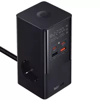 СЗУ Baseus PowerCombo PowerStrip 100W (2USB-A/2C/2Socket) (1.5m) (E00023609113-00) Cluster Black