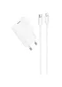 СЗУ Hoco N72 Speed ultra-thin PD20W (1USB-C) + кабель Type-C to Lightning White