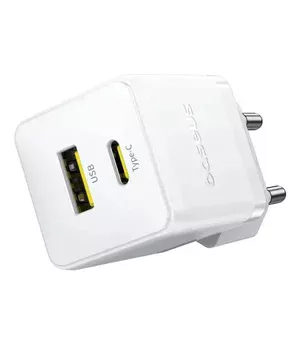 СЗУ Baseus Palm Fast Charger 20W (1USB-A/1C) (P10111608) Moon White