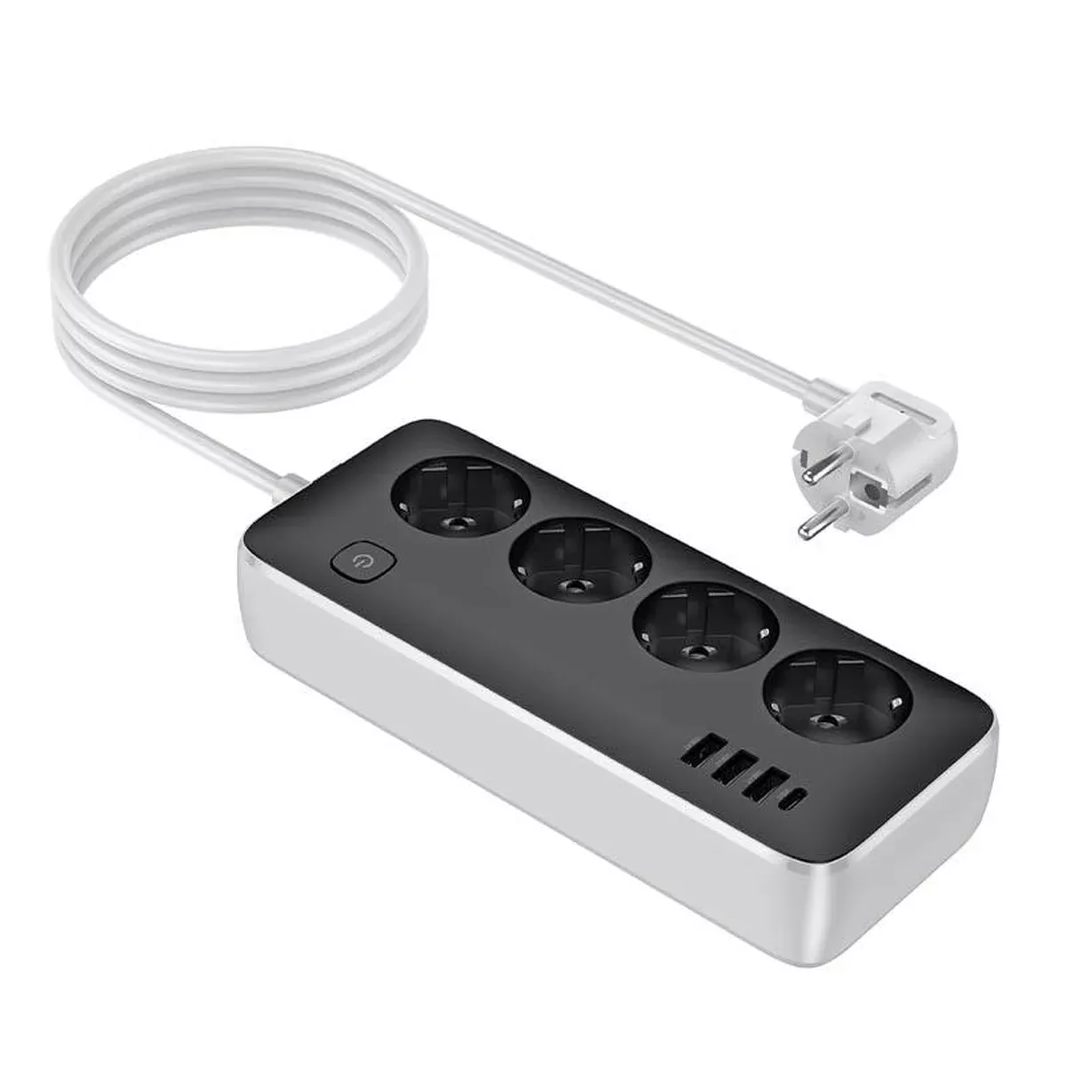 Удлинитель Hoco AC21 Sunlight 4-bit (1C/3A/4xSocket) (1.5m) White