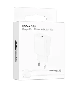 СЗУ Borofone BA110A Lemi 7.5W (1USB-A) + кабель USB to MicroUSB White