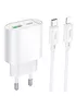 СЗУ Hoco C109A Fighter PD20W (1USB-C) + кабель Type-C to Lightning White