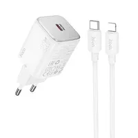 СЗУ Hoco N40 Mighty 1C PD20W + Type to Lightning White