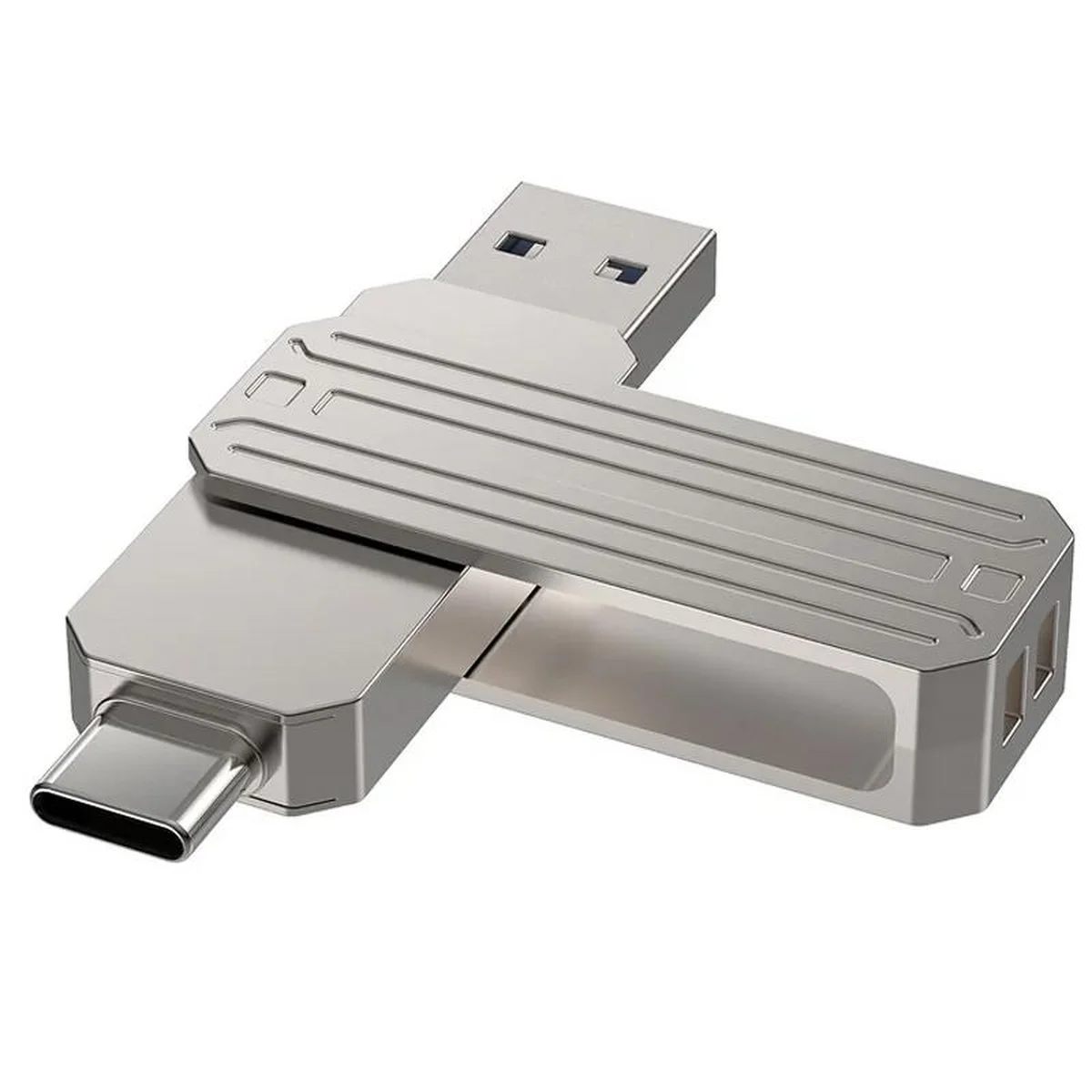 Флеш-накопитель WIWU WI-FD003 Infinite 2in1 Type-C USB 3.2 - 128 GB Silver