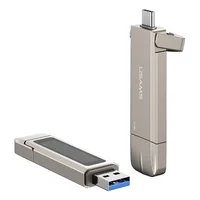 Флеш накопитель USAMS US-ZB275 USB3.2+Type-C GEN1 Dual Ports Aluminum Alloy 5G Flash Drive 256Gb Silver