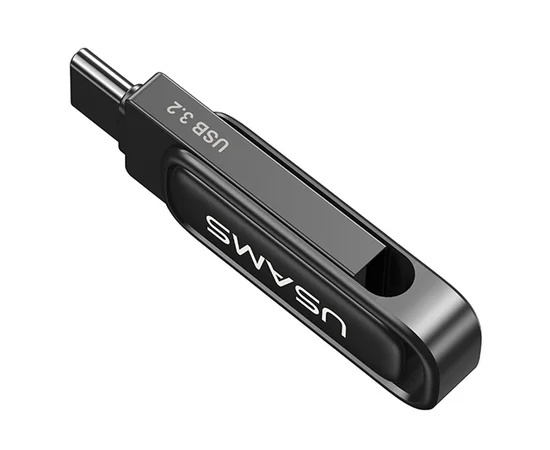 Флеш накопитель USAMS US-ZB348 USB3.2 Type-C High-Speed Flash Drive With Dual Ports 128Gb Tarnish