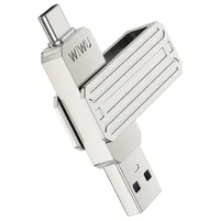 Флеш-драйв USB 3.0 Flash Drive WIWU Wi-FD001 3 in 1 32GB Silver