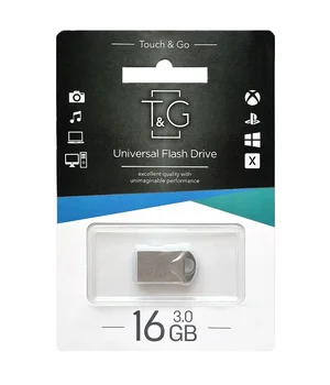 Флеш-драйв USB 3.0 Flash Drive T&G 106 Metal Series 16GB Серебряный